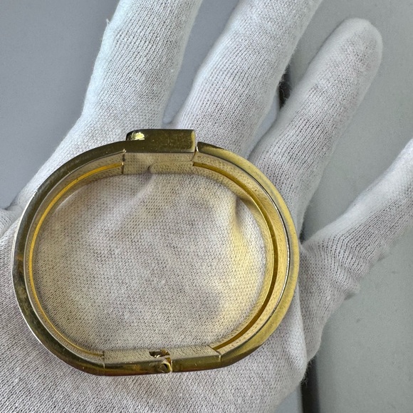 Loewe Vintage L-logo double cuff embossed bangle bracelet with COA - Picture 12 of 14